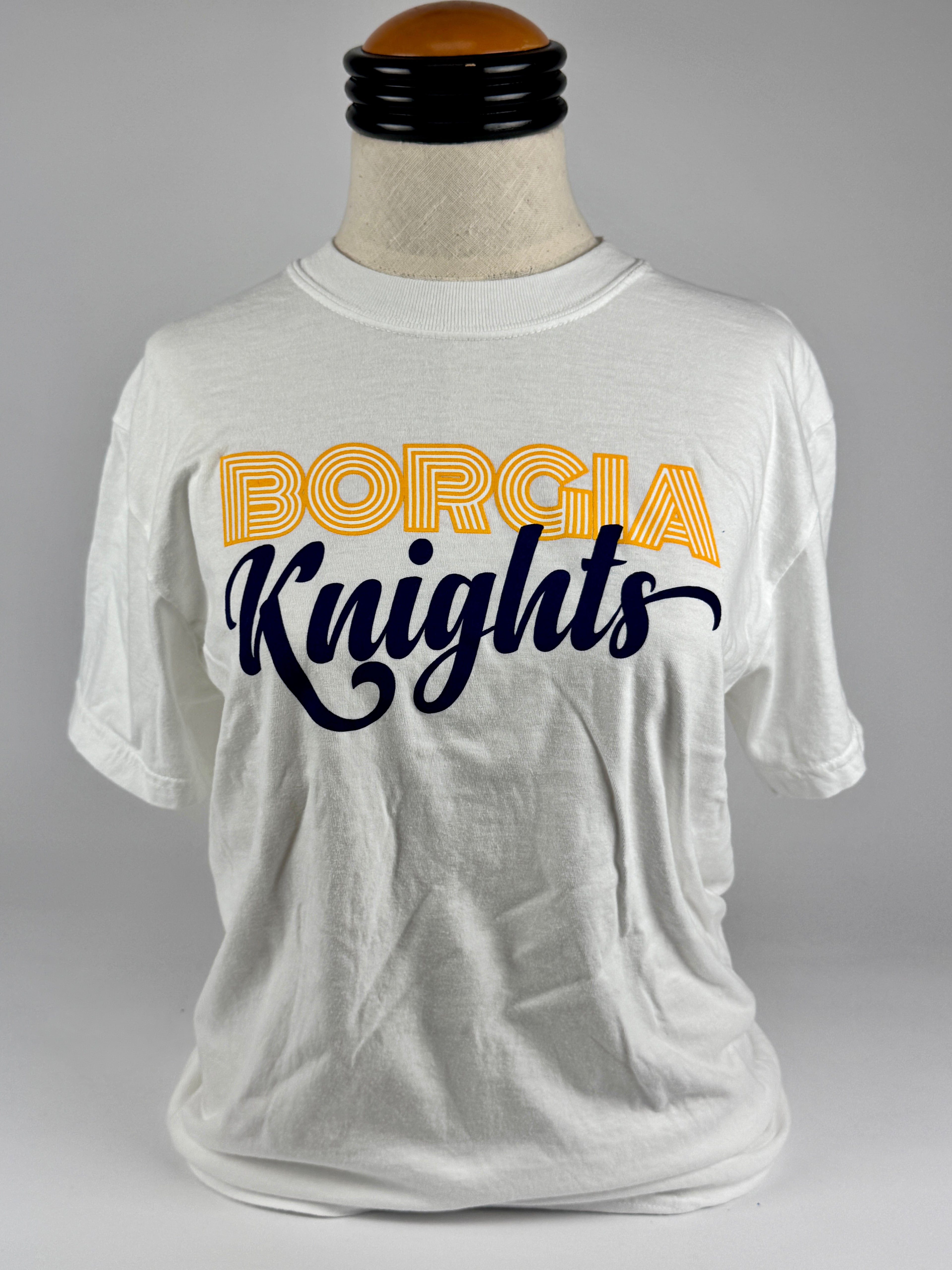 T Shirt - Borgia Knights Retro - White