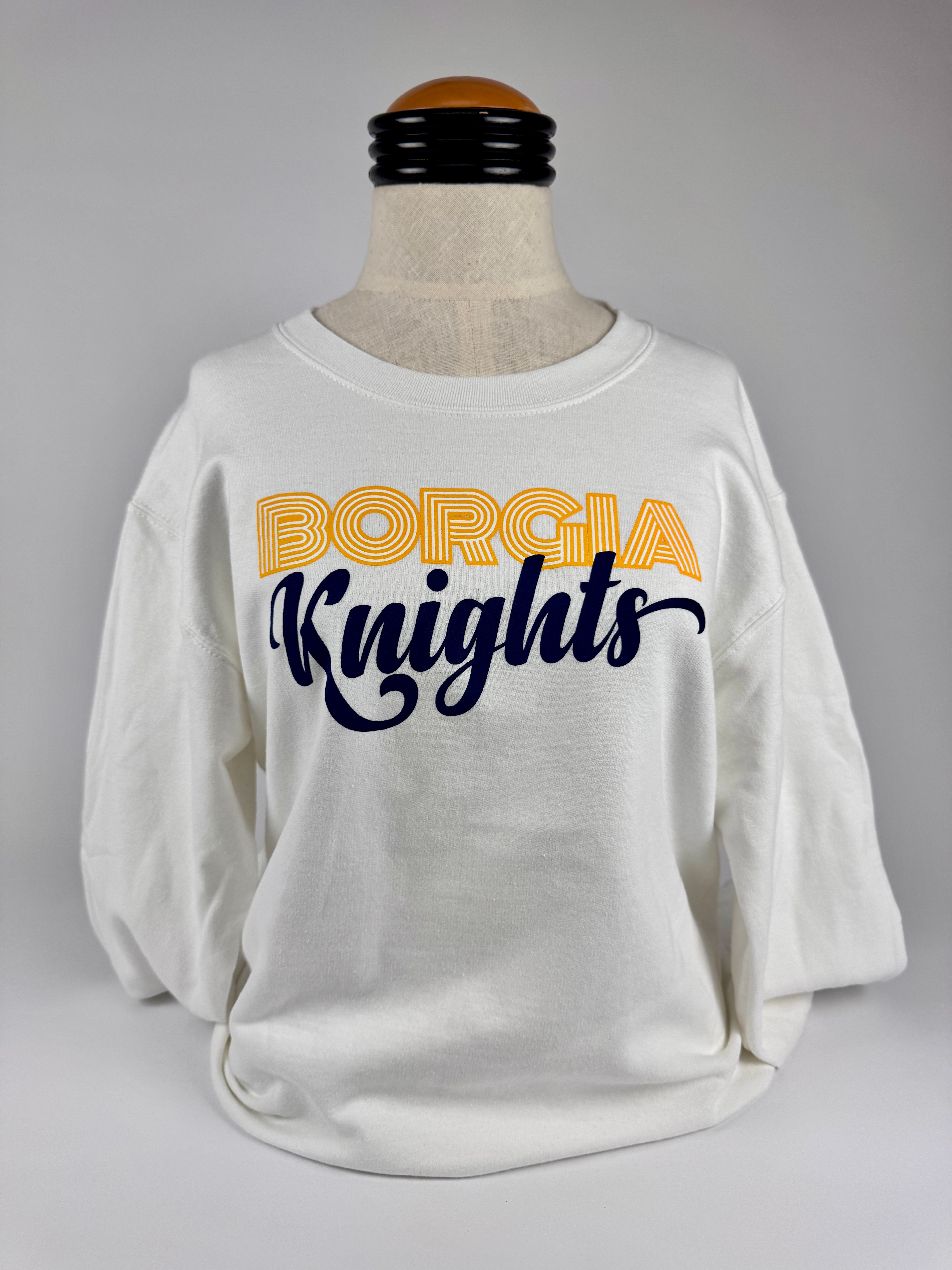 Crewneck - Borgia Knights Retro- White