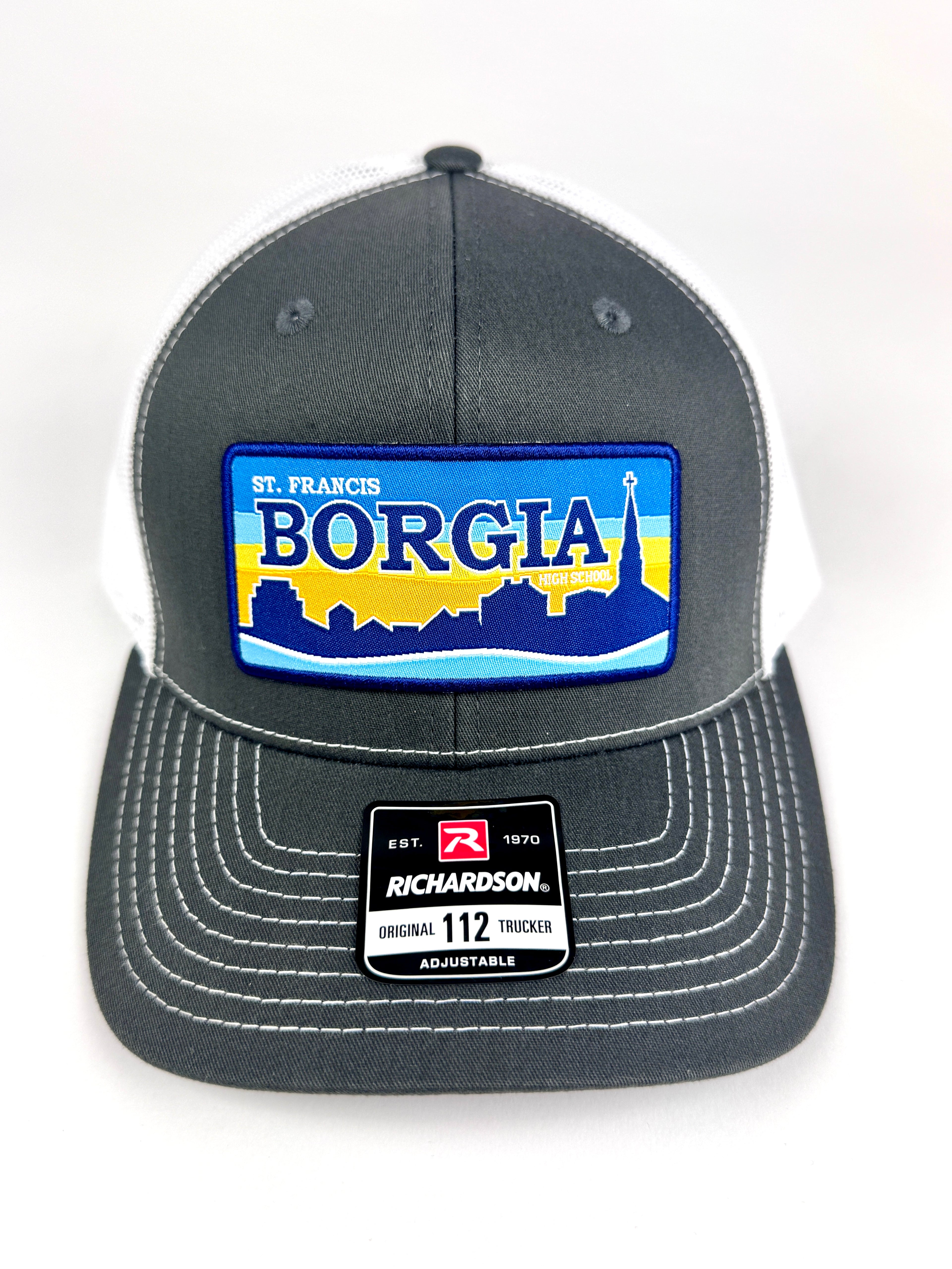 Trucker hat cityscape - charcoal/ White
