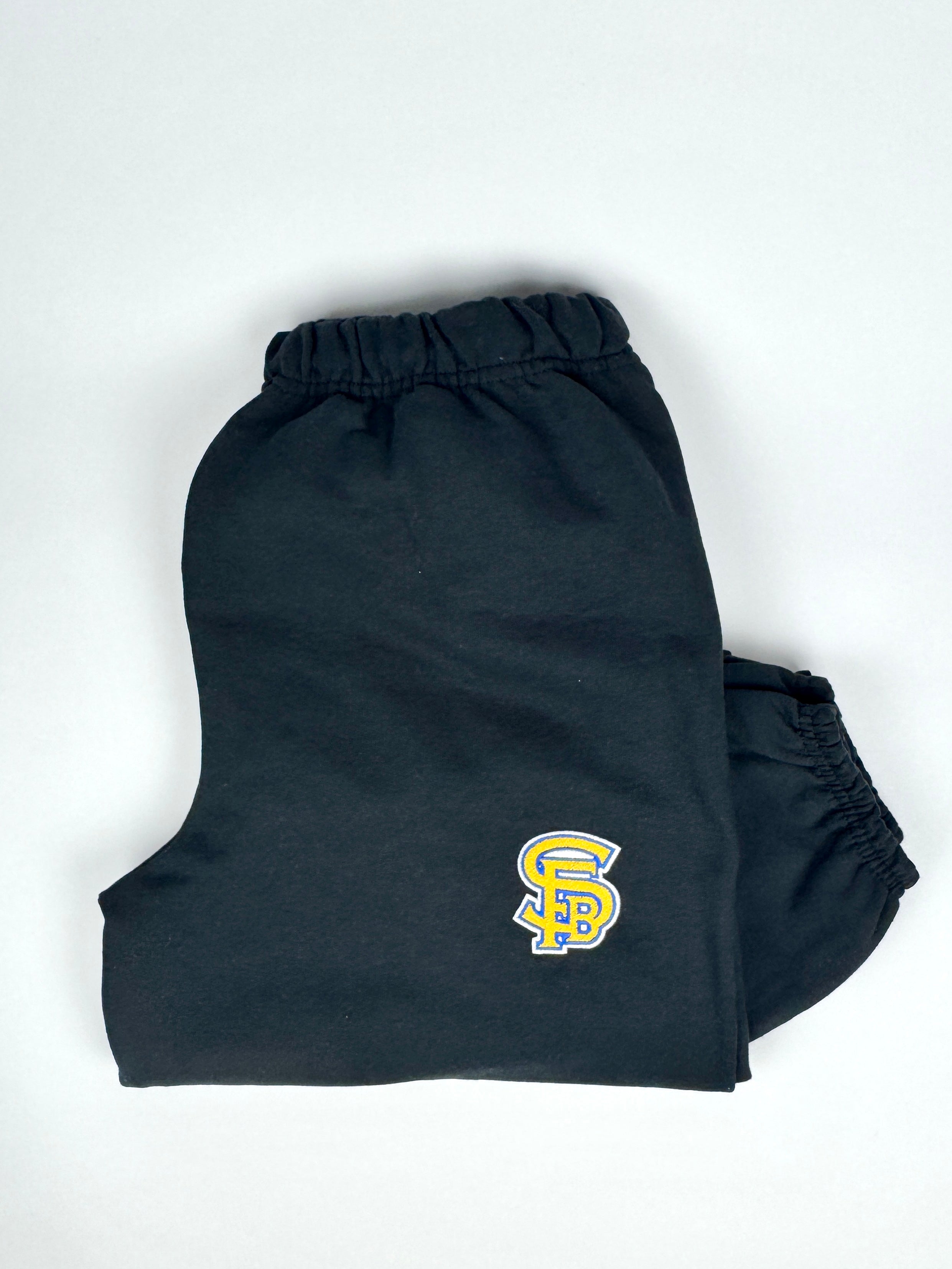 Black tapered sweatpants