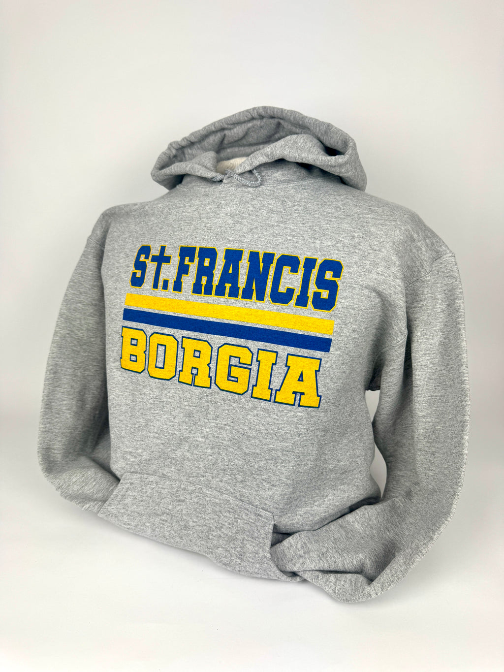 Hoodie-St. Francis Borgia Cross-Grey