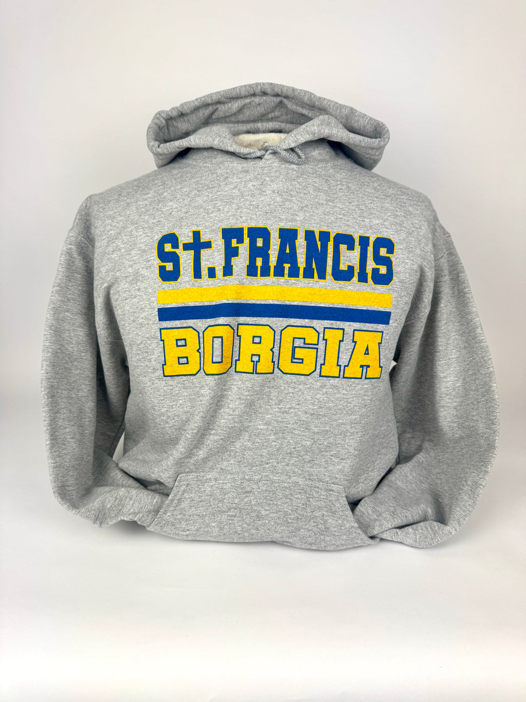 Hoodie-St. Francis Borgia Cross-Grey