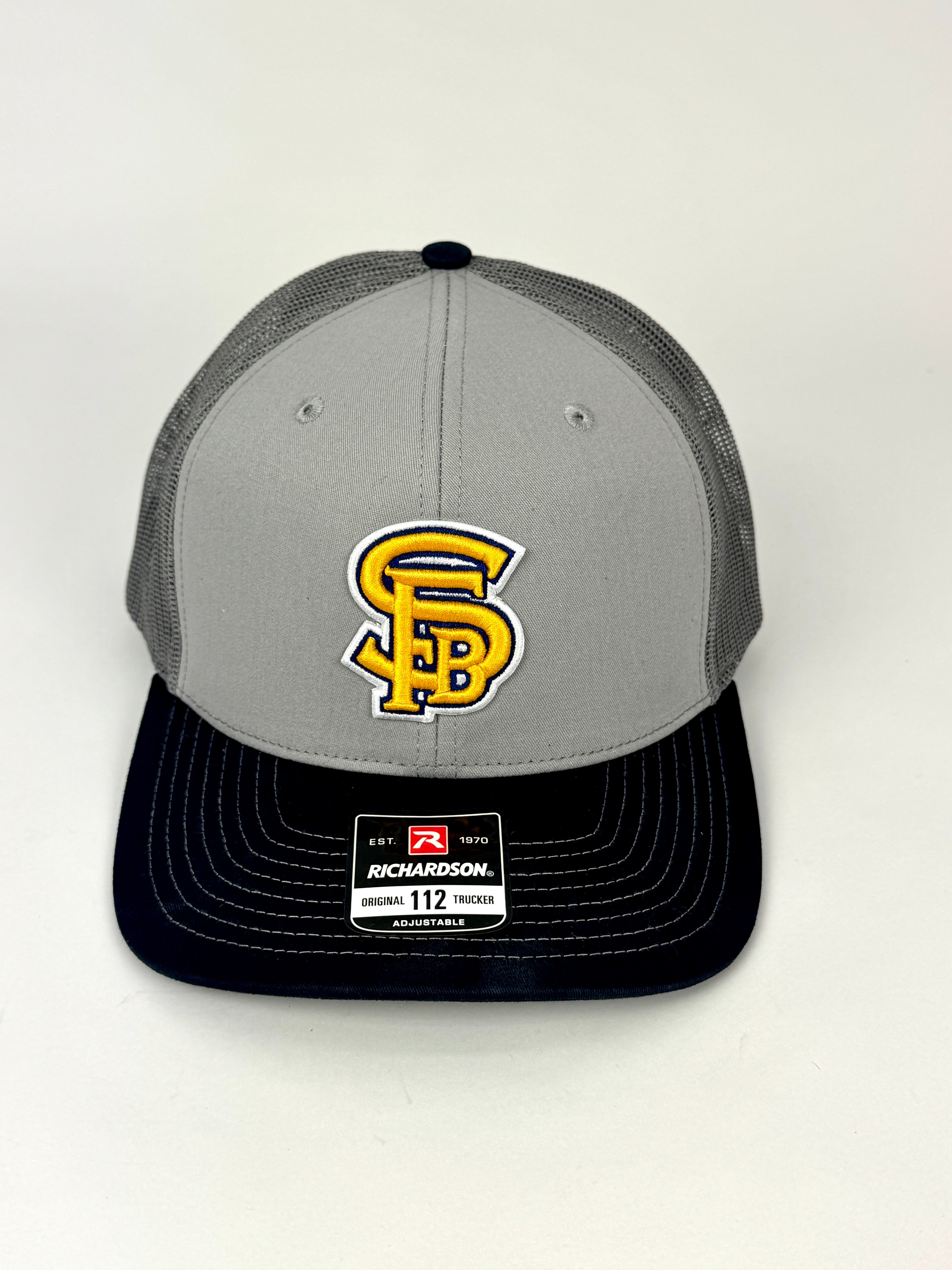 TRUCKER HAT- SFB - Gray/ Gray with Navy Bill
