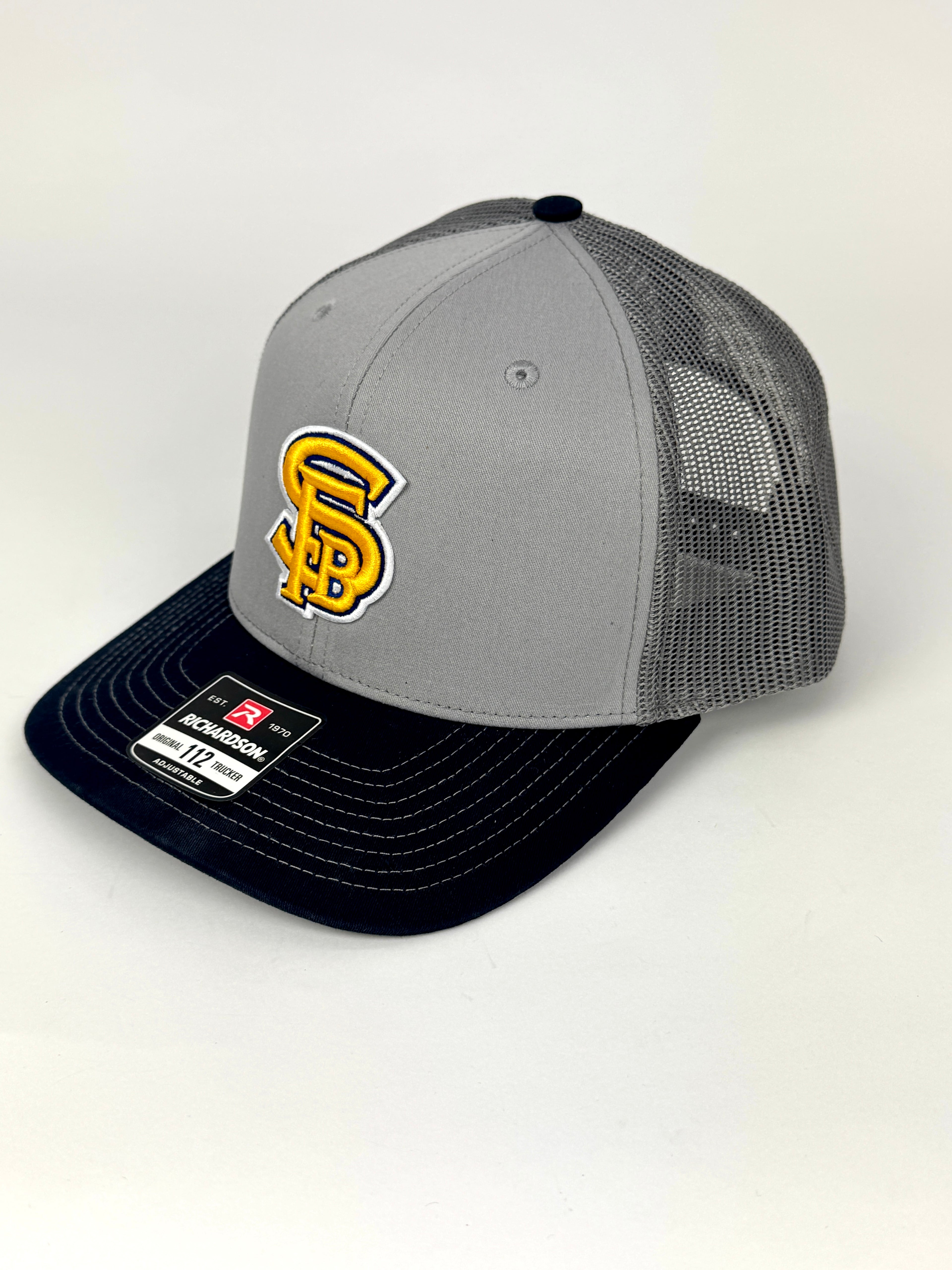 TRUCKER HAT- SFB - Gray/ Gray with Navy Bill