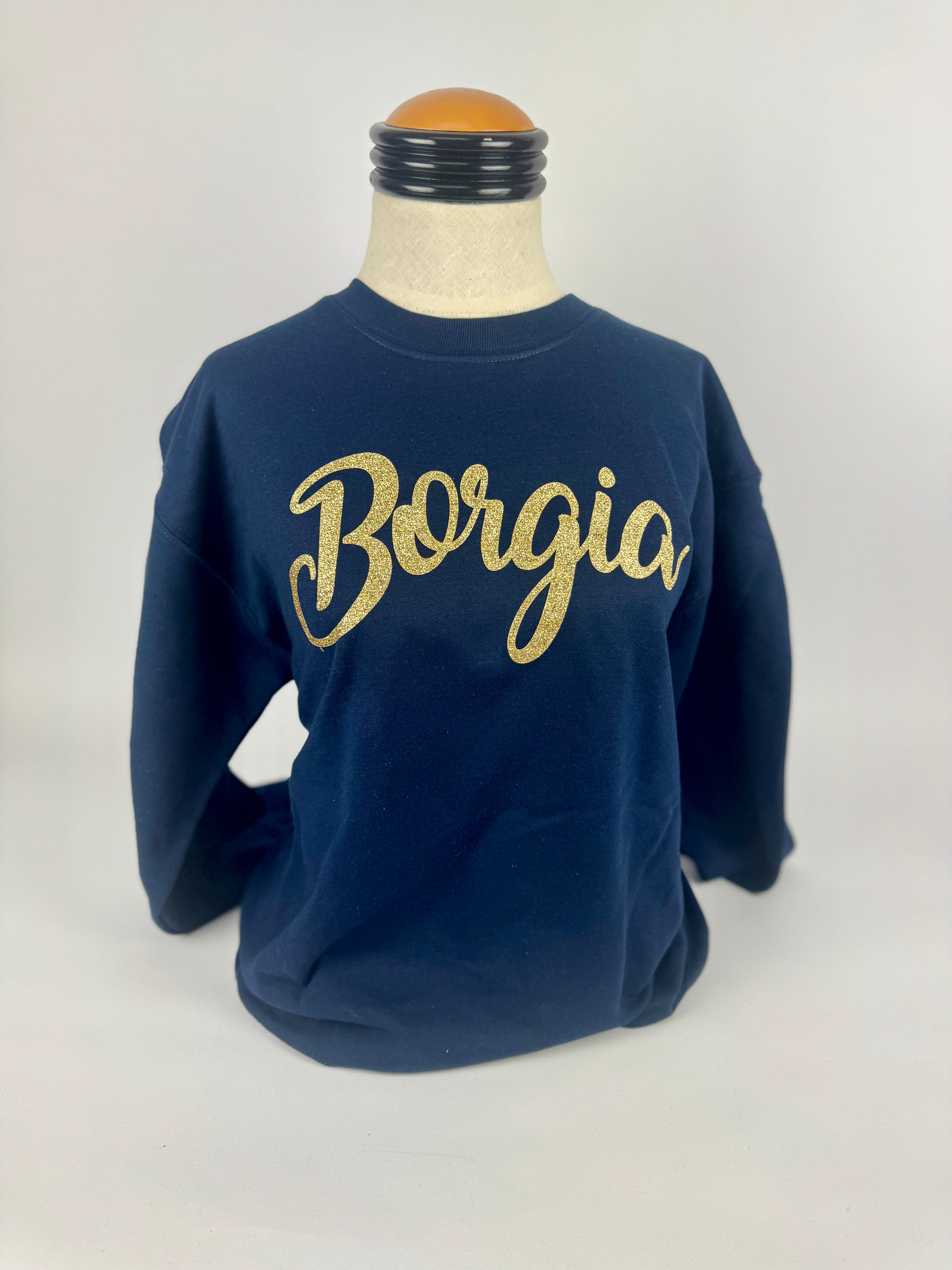 Crew Sweatshirt - Borgia Auction Glitter - Navy