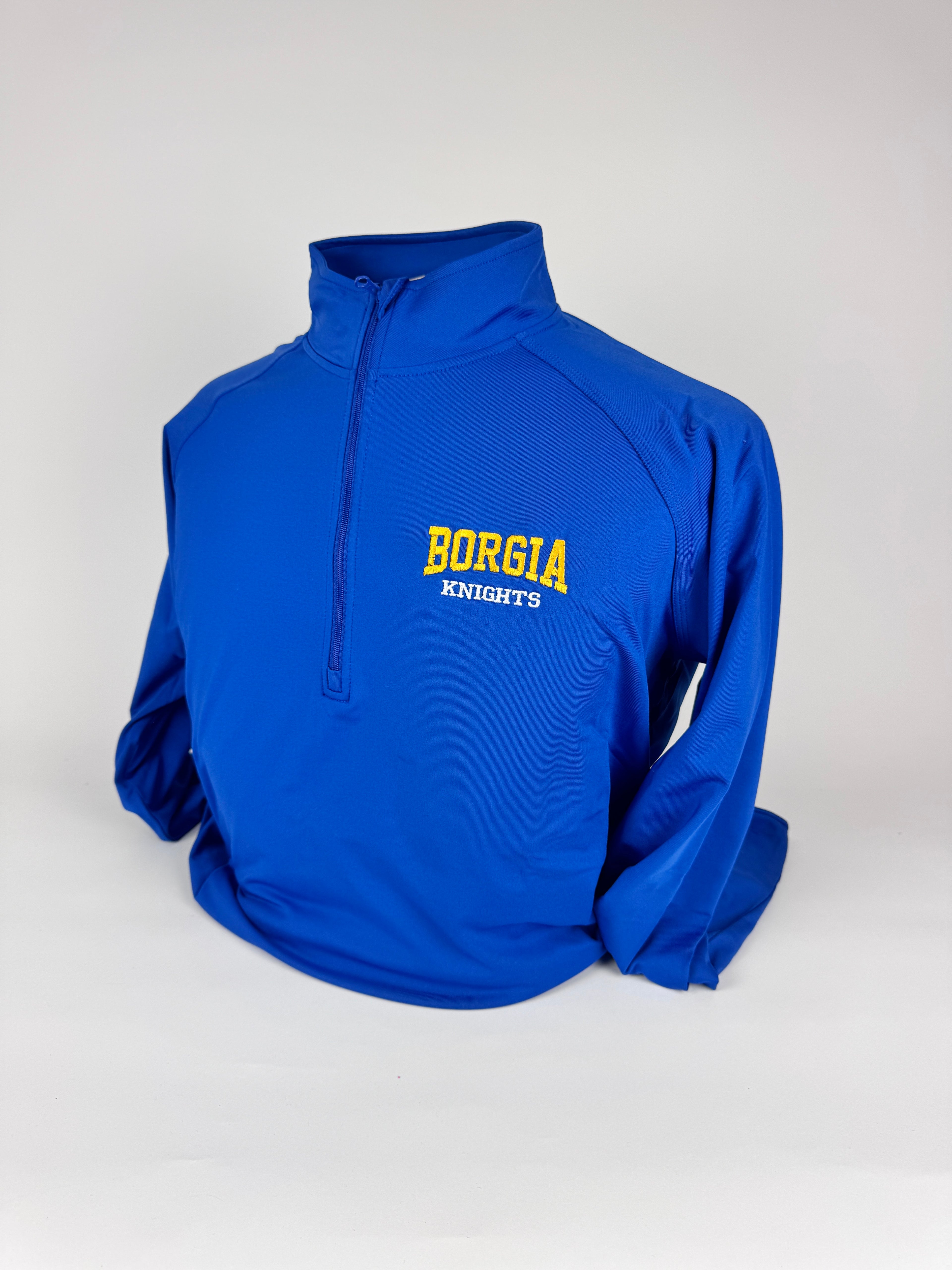Quarter Zip-Borgia Knights- Royal Blue