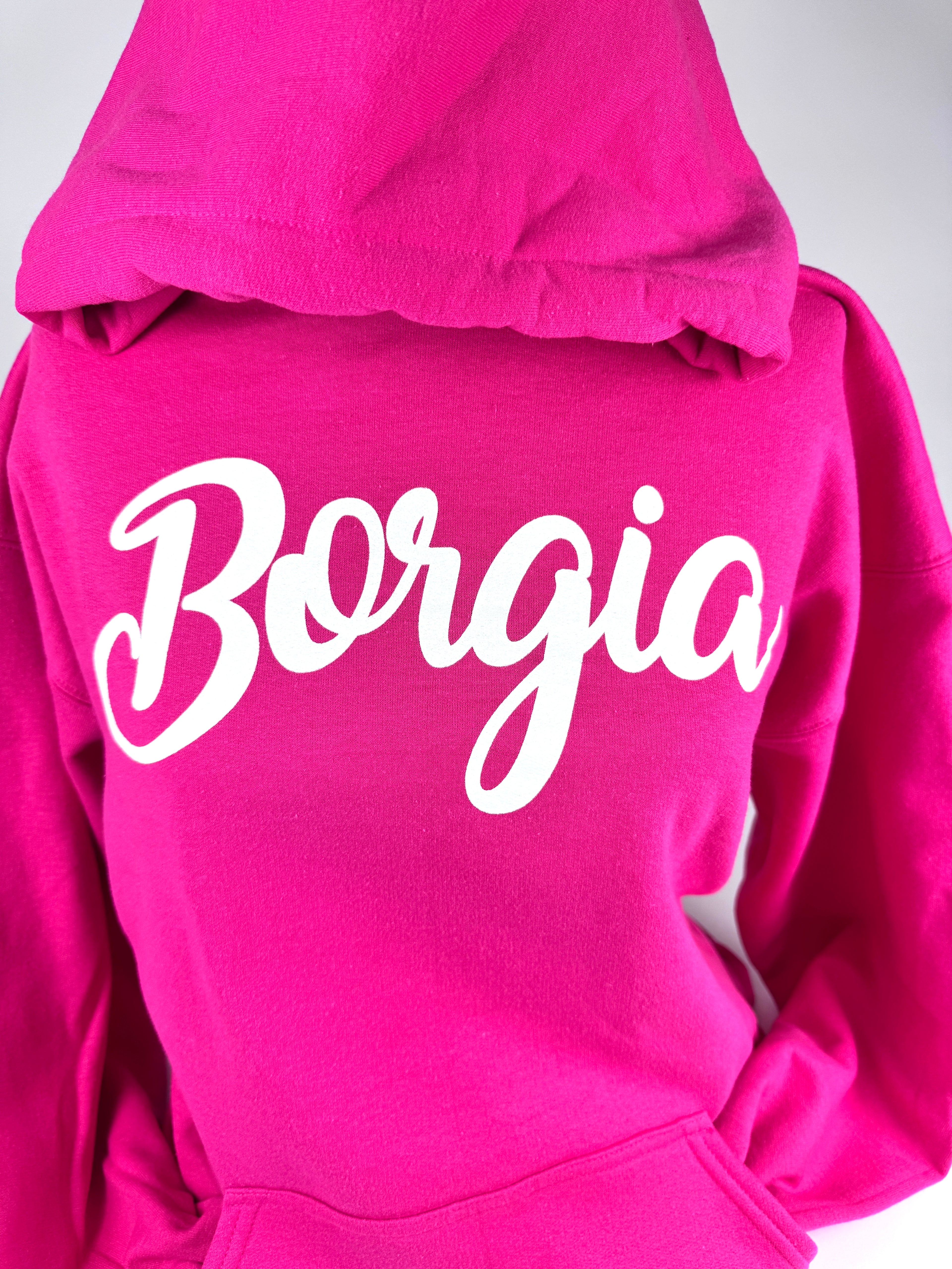 Hoodie Fancy Borgia in Dark Pink